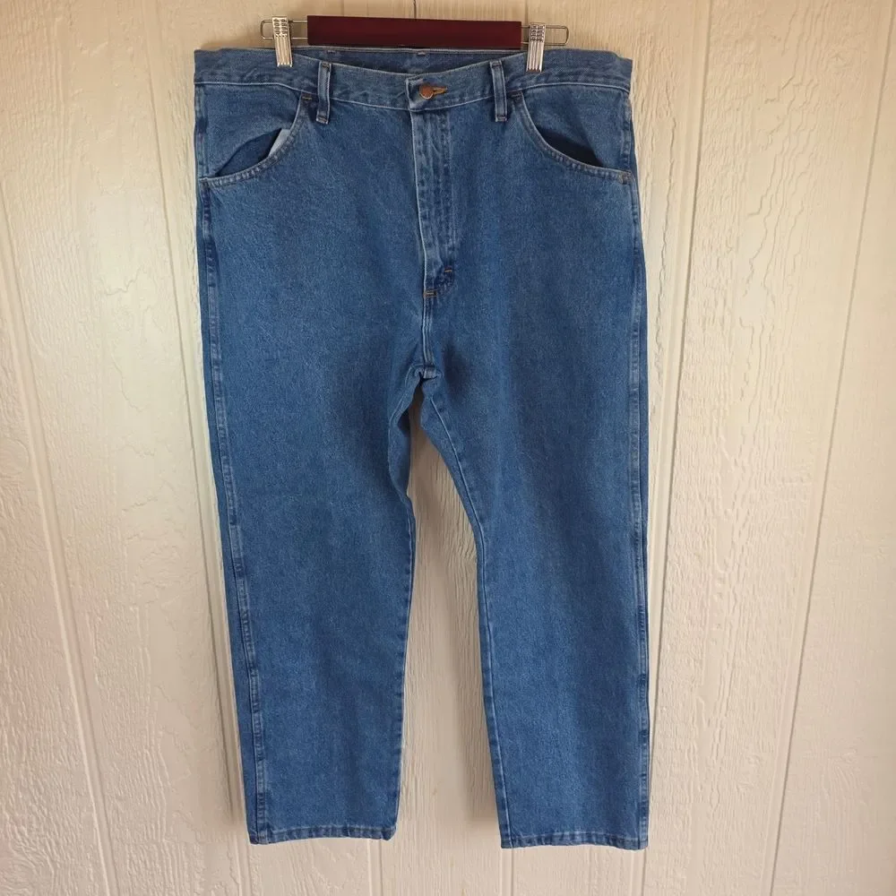 Rustler Men's Relaxed Fit Denim Jeans, Size 38 X 30